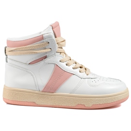 Sneakers alte bianche da donna Shelovet bianco