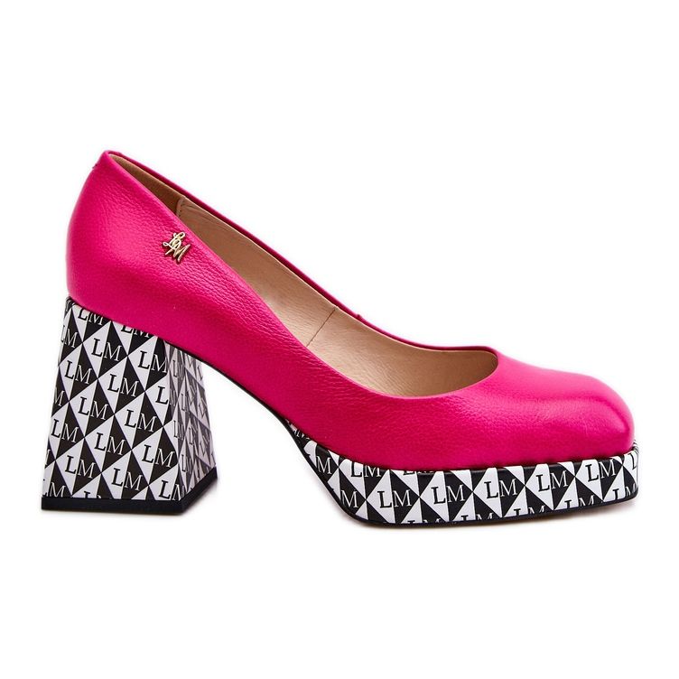 Décolleté in pelle alla moda Laura Messi 2599 Fucsia rosa