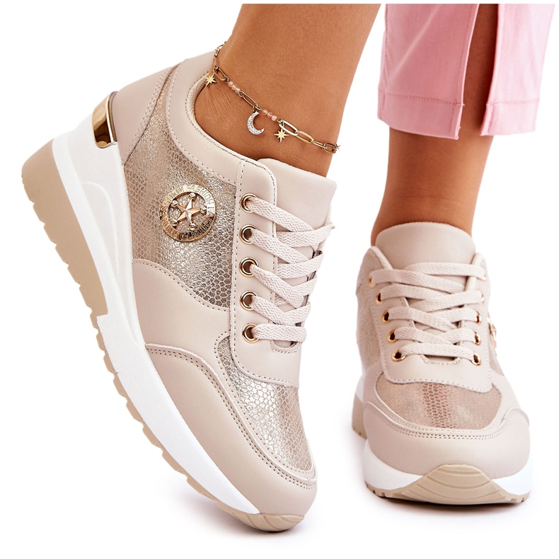 PG1 Sneakers con zeppa alla moda Beige Jaliyah
