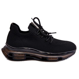 Scarpe con calzino da donna GOE JJ2N4080 nere nero