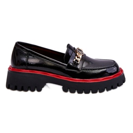 S.Barski Mocassini con plateau laccati Black Ronin nero