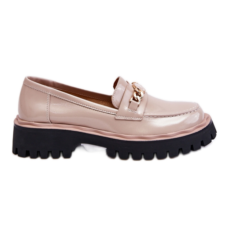 S.Barski Mocassini con plateau laccati Beige Ronin