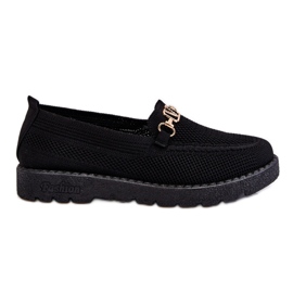 Sneakers senza lacci da donna con decorazioni nere Alena nero