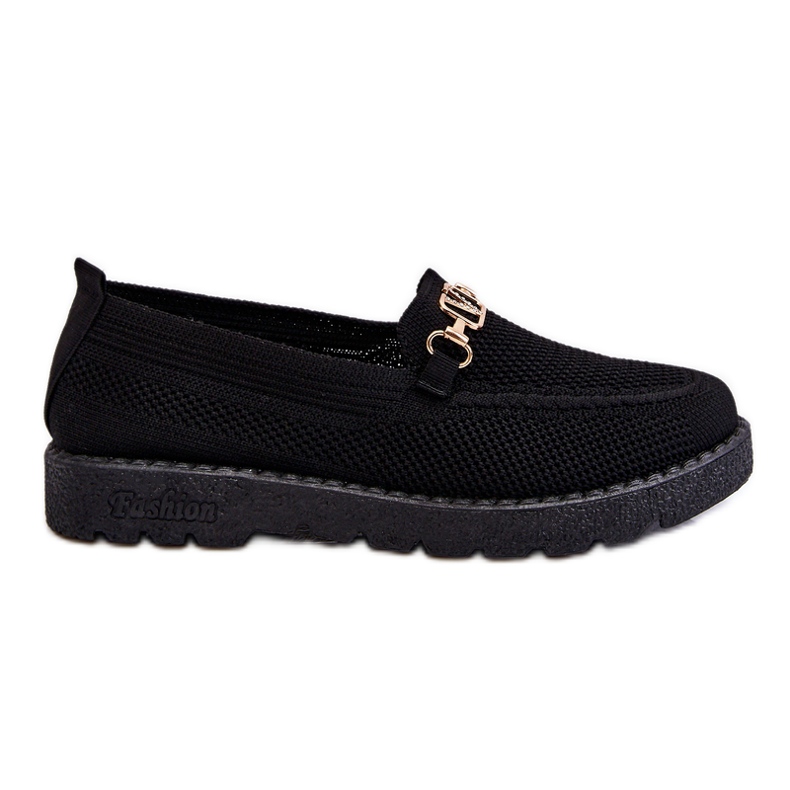 Sneakers senza lacci da donna con decorazioni nere Alena nero