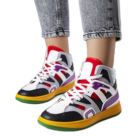 Stivaletti neri di Marjorie bianco