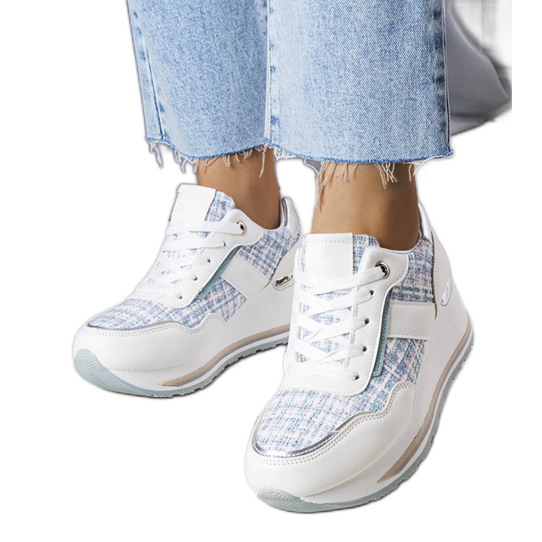 Sneakers bianche con inserti decorativi Krystal bianca