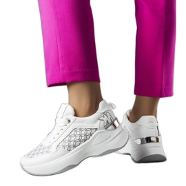 Sneakers bianche con monogramma Margie bianco