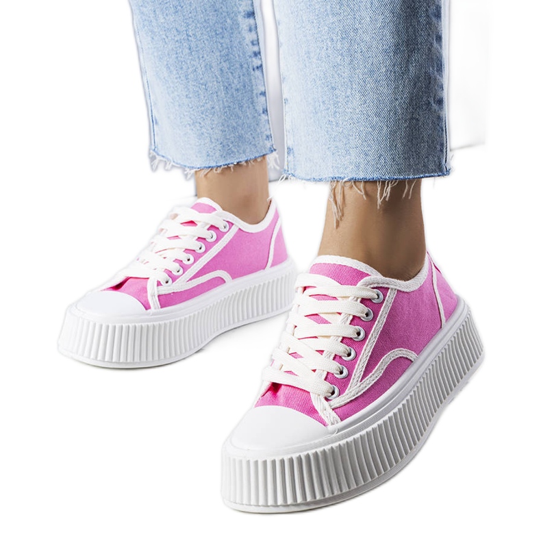 Sneaker rosa con plateau di Delores