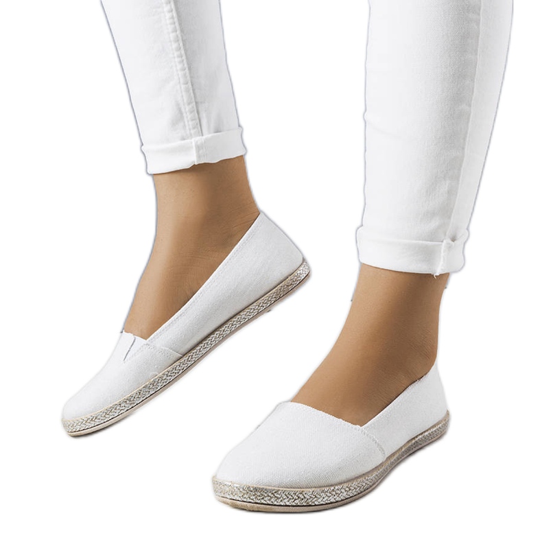 Espadrillas bianche glitterate di Margaret bianca