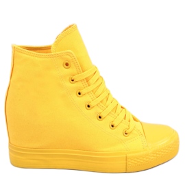 BM Sneakers Parks gialle con zeppa alla caviglia giallo