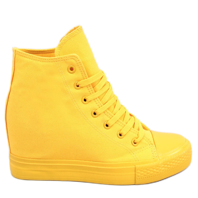 BM Sneakers Parks gialle con zeppa alla caviglia giallo
