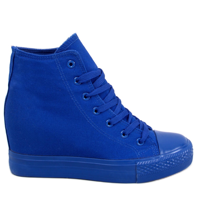 BM Parks Sneakers blu con zeppa alla caviglia blu navy