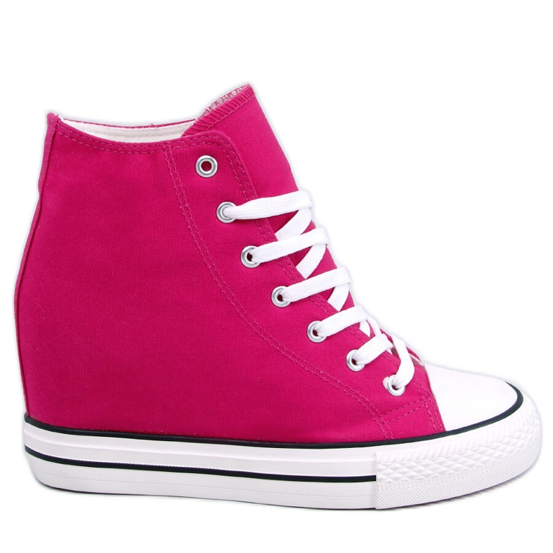 BM Corina Sneakers alte con zeppa fucsia rosa