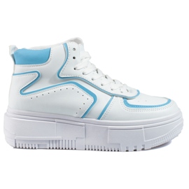 Sneakers da donna Shelovet bianche e blu bianca