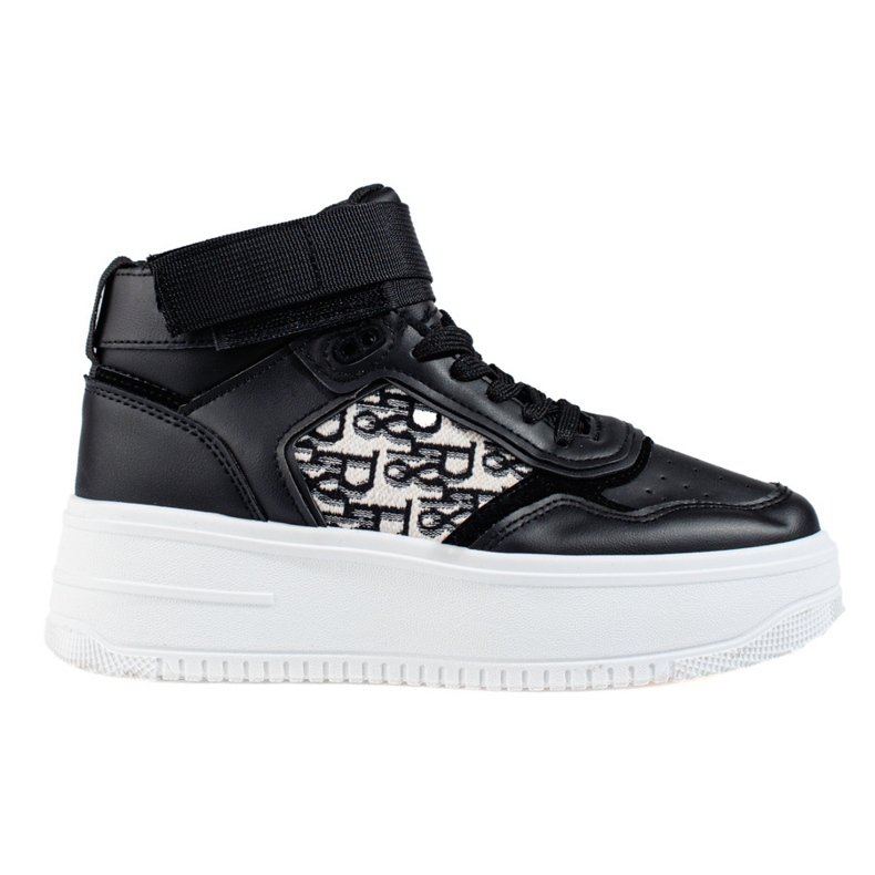 Sneaker da donna Shelovet con plateau alto nero
