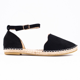 Espadrillas Vinceza da donna con fibbia nera nero