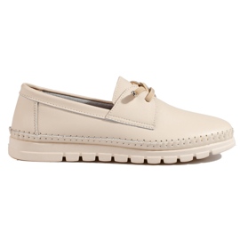 Vinceza scarpe in pelle beige