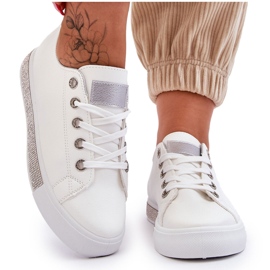 PS1 Sneakers basse da donna con Jets Bianco-Argento Demira