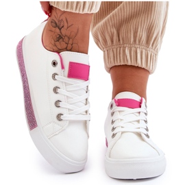 Sneakers Basse Da Donna Con Demira Jets Bianche E Rosa bianco