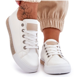 PS1 Sneakers basse da donna con Jets Bianco-Beige Demira bianca