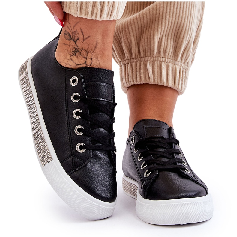 Sneakers Basse Da Donna Con Jets Nere E Bianche Demira bianca