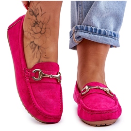 FC3 Mocassini Classici In Pelle Scamosciata Con Abbellimento Arla Fucsia rosa