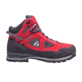 BERGSON Kakka Mid Stx scarpe da trekking da donna rosse/nere nero rosso