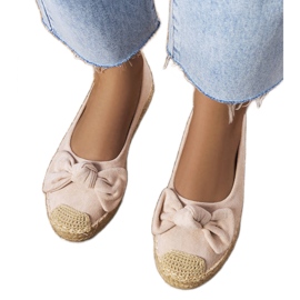 Espadrillas beige con fiocco di Dorothée