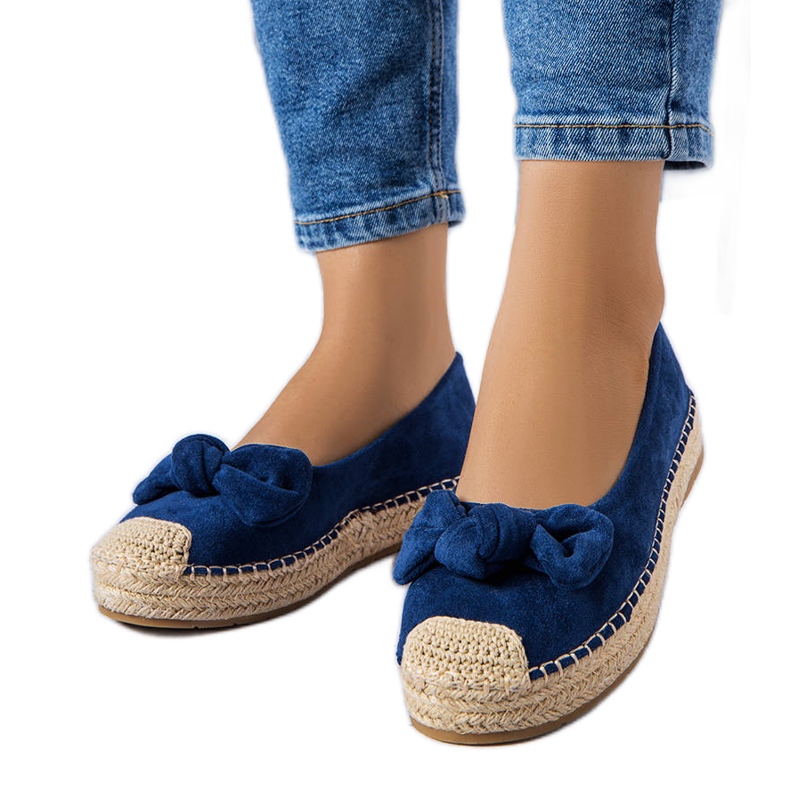 Espadrillas blu navy con fiocco di Dorothée