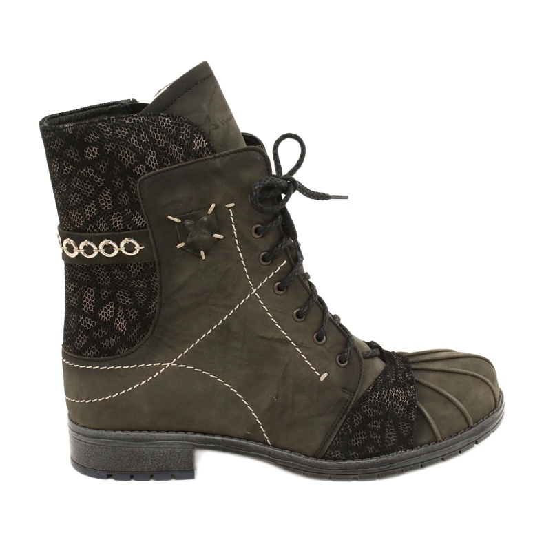 Stivali in pelle caldi da donna Maciejka Oliva 03961-24 verde