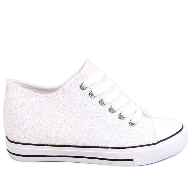 PA1 Sneaker con zeppa glitterata Marble White bianca