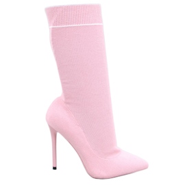 PA1 Stivali con tacco a calzino Moody Rosa