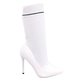 PA1 Stivali con tacco a calzino Moody Bianco