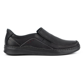Olivier Scarpe slip-on da uomo in pelle SLIP-ON 216GT nere nero