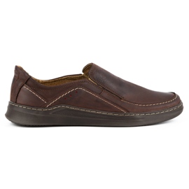 Olivier Scarpe slip-on da uomo in pelle SLIP-ON 216GT marrone