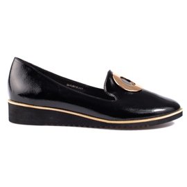 Mocassini Shelovet in vernice nera nero