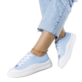 Sneaker con plateau blu di Parmentier