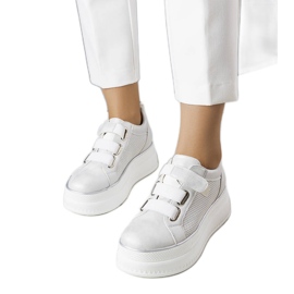 PA1 Sneakers argento con plateau di Armina