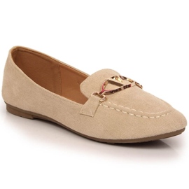 Scarpe Vinceza mocassini scamosciati W 2227 JAN185B beige