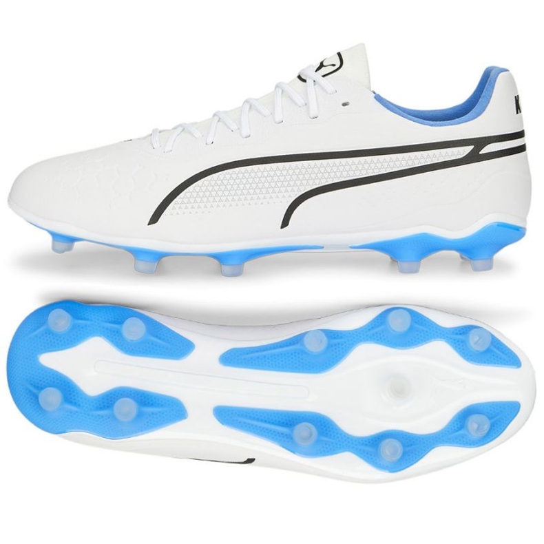 Scarpe da calcio Puma King Pro Fg M 107099 01 bianca bianca