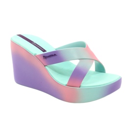 Sandali con zeppa Ipanema 83423 Colore Fem AI963 Verde/Lilla viola rosa
