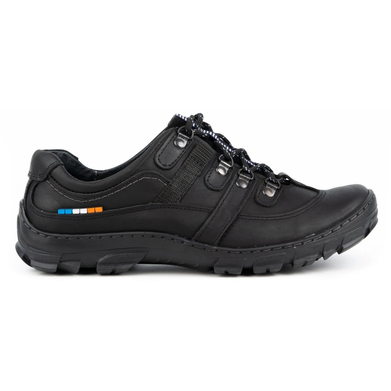 Olivier Scarpe da trekking in pelle da uomo 213GT nere nero