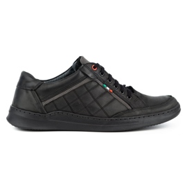 Olivier Scarpe casual da uomo in pelle 297GT nere nero