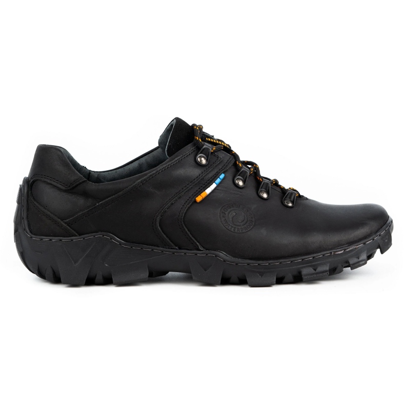 Olivier Scarpe da trekking in pelle da uomo 214GT nere nero