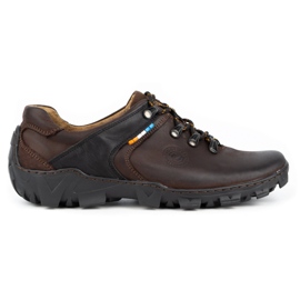 Olivier Scarpe da trekking in pelle da uomo 214GT marrone