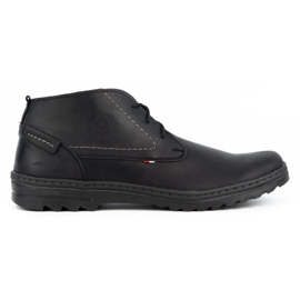 Olivier Scarpa casual da uomo in pelle 234GT nera nero