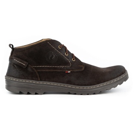 Olivier Scarpa casual da uomo in camoscio 234GT marrone