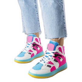 Sneaker alte di colore rosa di Marjorie bianco