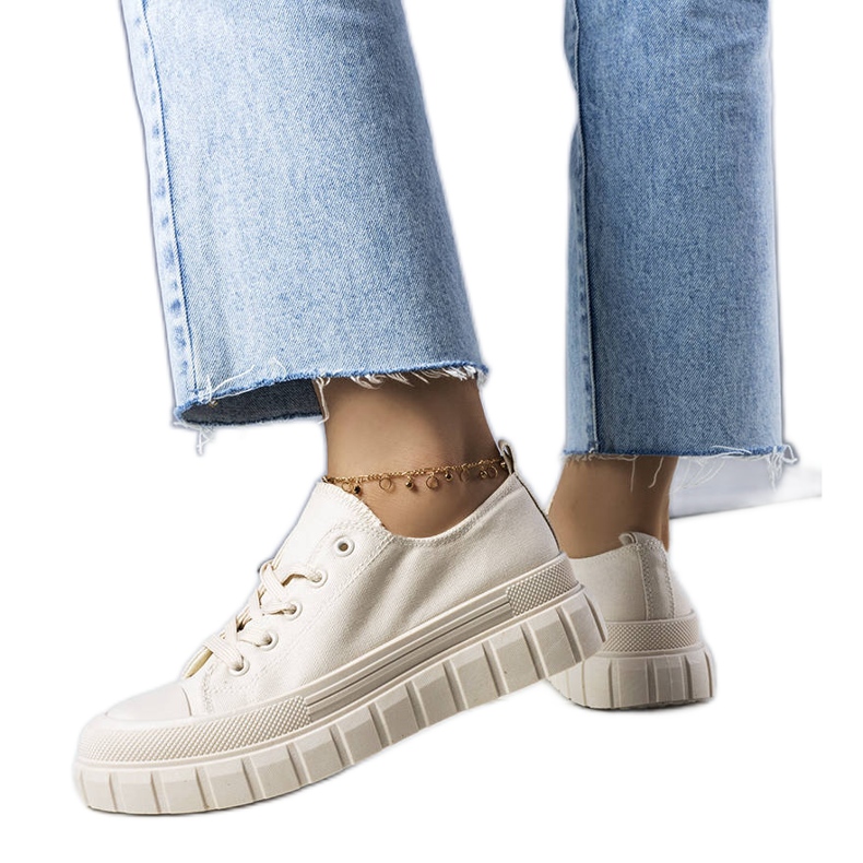 PA1 Sneaker beige con plateau di Laverne
