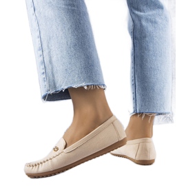 BM Mocassini beige con soletta in pelle di Verrill